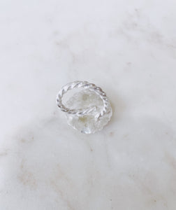 Stacking Silver Medallion Ring