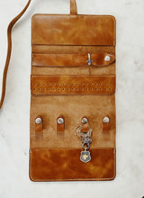 Load image into Gallery viewer, Leather Jewelry Roll Organizer
