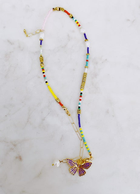 Avec Beaded Butterfly Necklace | CoolSprings Galleria