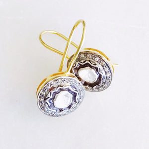 Pave and Polki Diamond Earrings